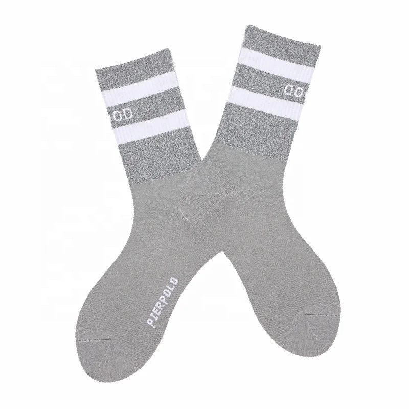 KANGYI Night Light Custom Reflective Street Sport Socks Glow in the Dark Socks