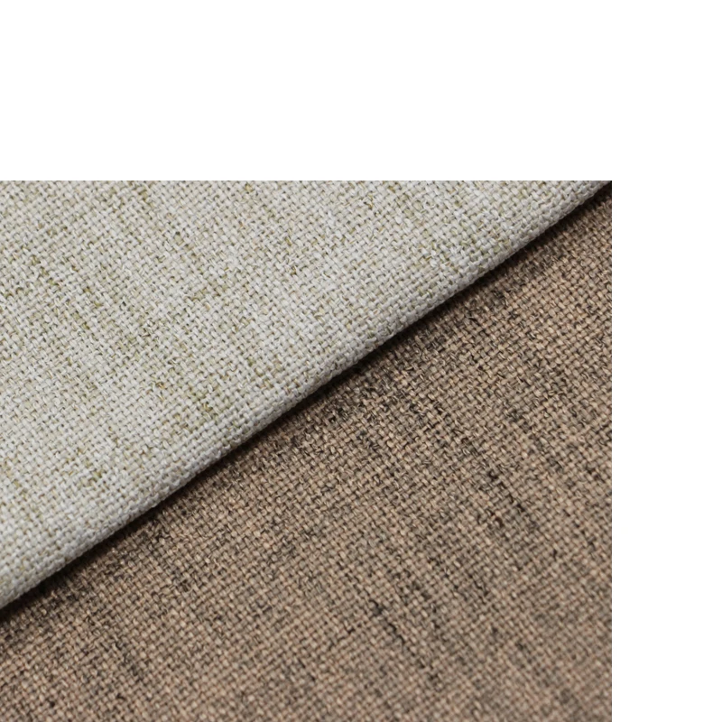wholesale high quality 100 polyester plain style dyed linen look  furniture upholstery fabric cloth material supplier in china