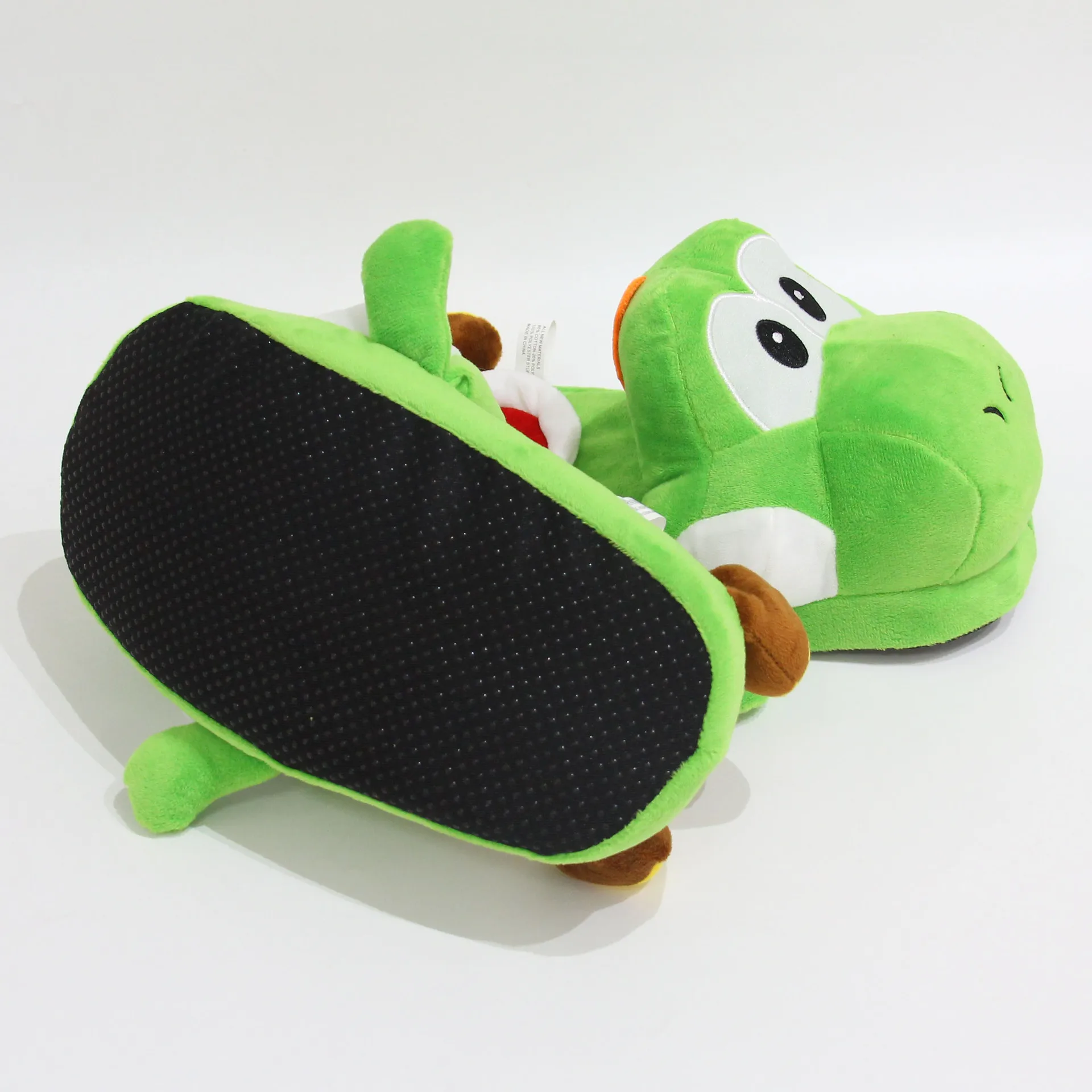 Mario Yoshi Plush Slipper, Green Yoshi Indoor Slipper, Stuffed Mario Bros Yoshi Slipper