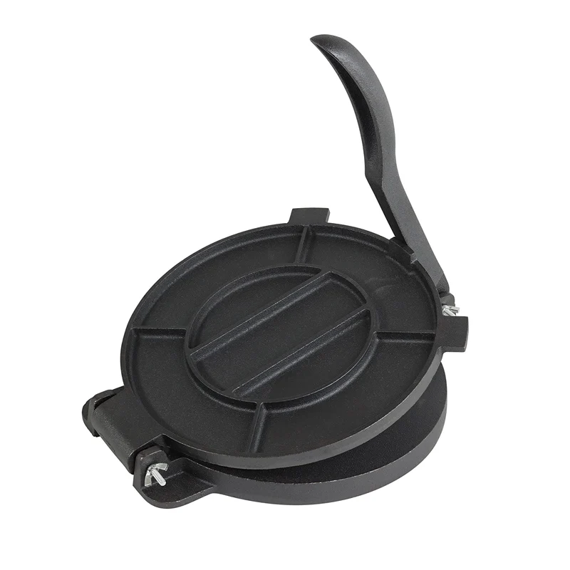 25cm mexican homemade corn pre-seasoned cast iron roti taco tortilla press 10 inch