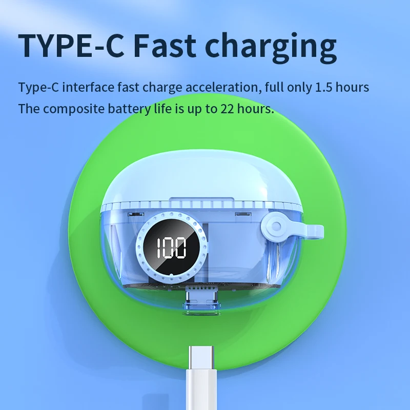 M25 5.3 blueteeth Headphones TWS Wireless Headset Portable Touch Control Deep Bass Earbuds Noise Cancellation Earphones