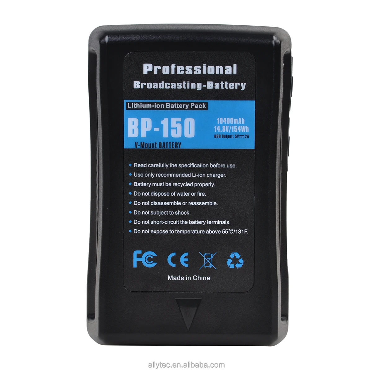 BP-150W V-lock Battery BP150W BP-150 V-mount battery for Panasonic HDW-800P PDW-850 DSR-250P 600P 650P for  LG battery Cell