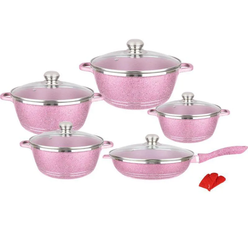 Made In China High Quality 12 Pcs Kitchen Non Stick Cookware Set For Home Use