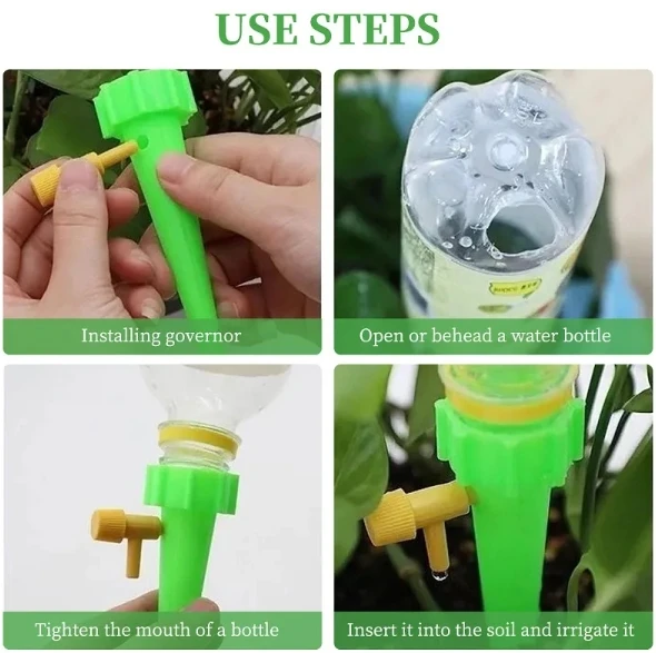 Automatic Drip Irrigation System Self Watering Spike for Flower Plants Greenhouse Garden Adjustable Auto Water Dripper Device