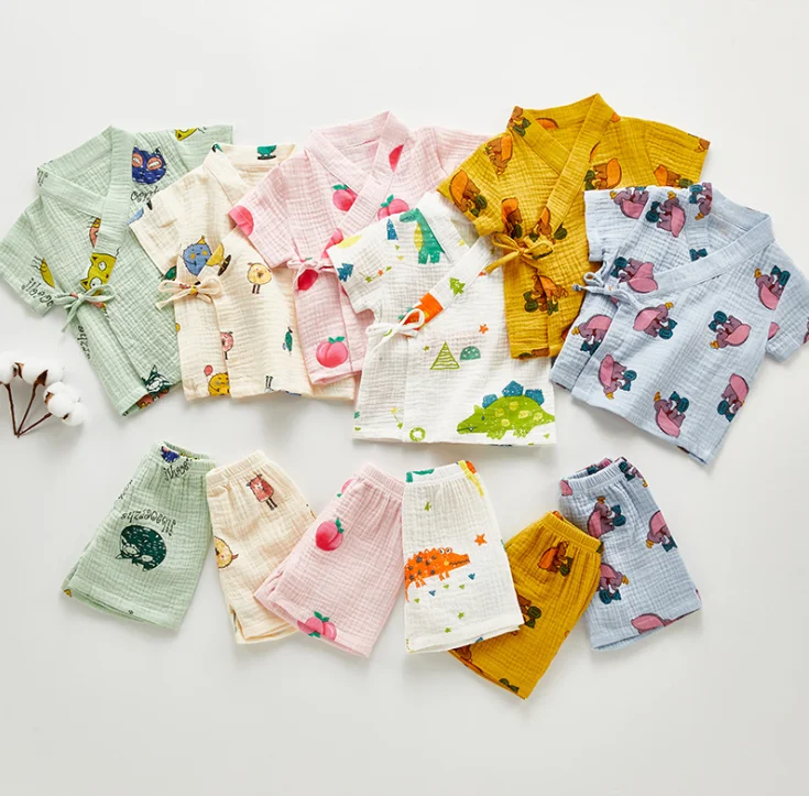 2023 Summer Baby Boy Clothes 2-pieces New Born Kids Clothes Baby Girl Clothes Rompers 0-2 Ages Short Spring Baby Unisex Set