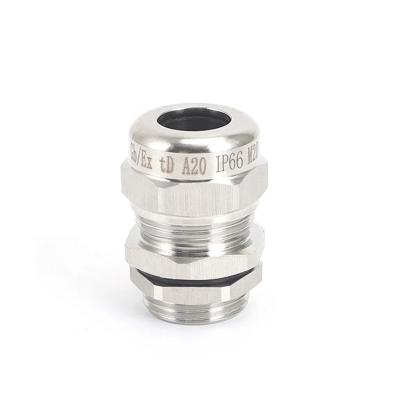 waterproof IP68 connector hot sale M12*1.5 SS304 SS316 Spiral Metal Stainless Steel Cable Glands