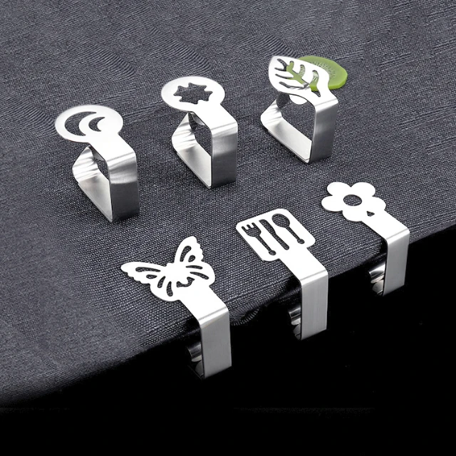 Great for Outdoor Kitchen Butterfly Tablecloth Clips Heavy Duty Strong Stainless Steel Tablecloth Clips Holder