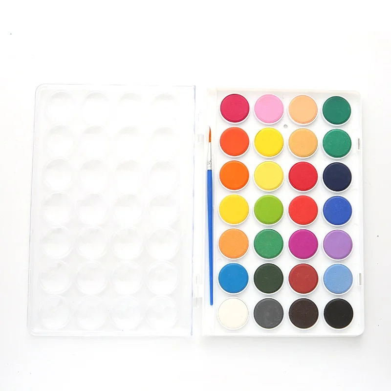 Hot selling Semi-moist round shape water colour water paint