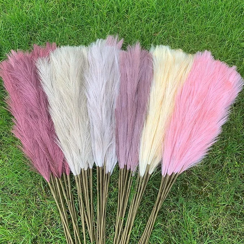 Yunnan Most popular items artificial flowers bouquet large pampas grass Faux pampass for wedding home decoration