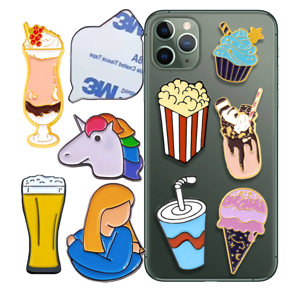 Wholesale Custom Event Name Logo Badges Maker Silver Gold Plated Magnet Sticker Metal Pin For Phone