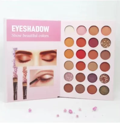 Custom high quality private label vegan multichrome glitter matte high pigment empty stick butterfly eyeshadow palette book