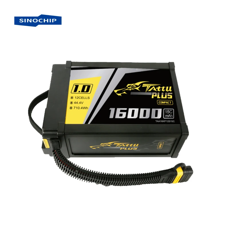 Tattu 12S1P 25C 16000mAh/18000mAh/22000mAh 44.4V Lipo Smart Battery Pack for agriculture drone cell  AS150U plug MSDS CN38.3