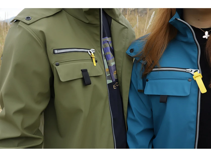 Лидер продаж женский дышащий дождевик из искусственной кожи с капюшоном Водонепроницаемый модный на молнии спереди