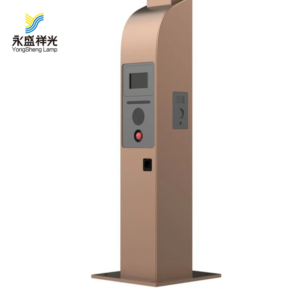 6meter 8meter smart square light pole/ Smart Garden Light Pole  With WIFI, CCTV camera,Charge equipment