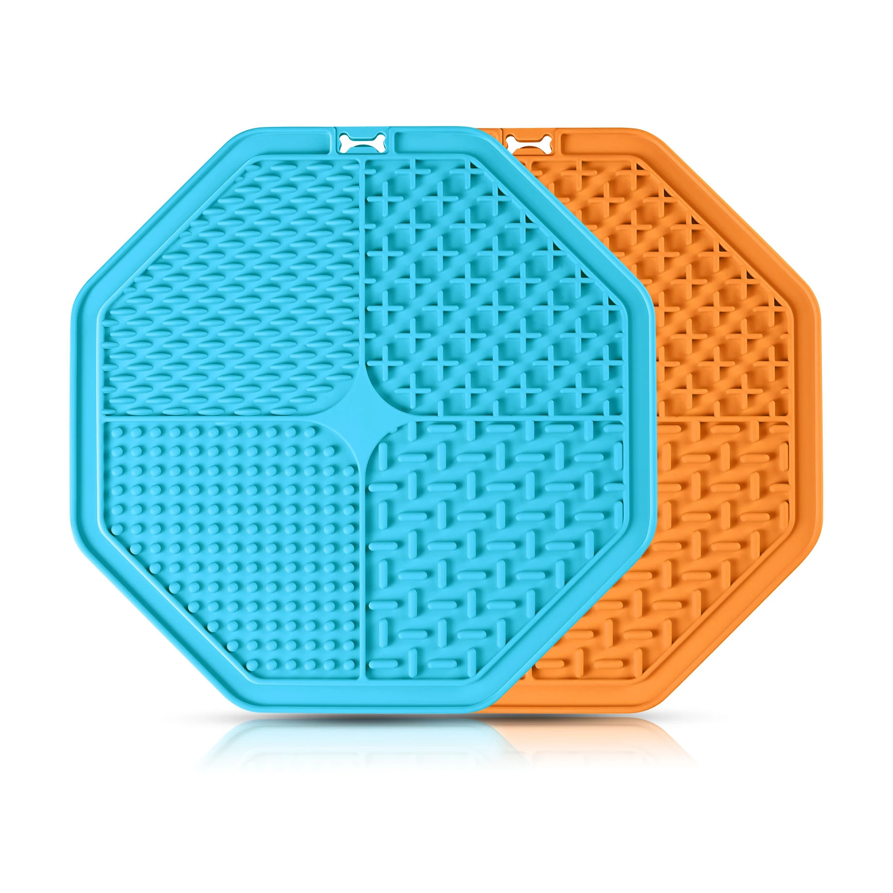 Hexagon food grade silicone rubber pet dog lick mat lick pad