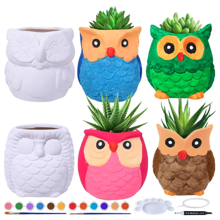 Custom Ready to Hand Paint Christmas Halloween Pottery Ceramic Figurines Statues Ornament Craft for Kids