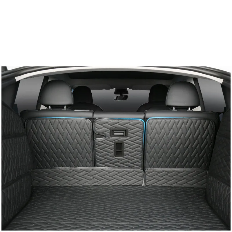 
2021 cheap custom interior accessories luxury car trunk mat for model Y 4 pieces auto parts 3d luxury floor mats 