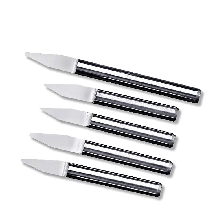 3.175mm 4mm 6mm CNC Engraving Milling Cutter Tool Carbide Flat Bottom V Shape Groove PCB Carving Router Bit