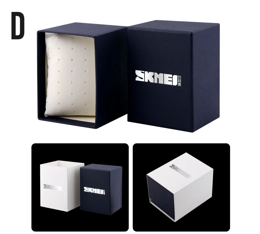 Skmei коробка для часов упаковочная бумага синяя белая наручных подарочные коробки на заказ