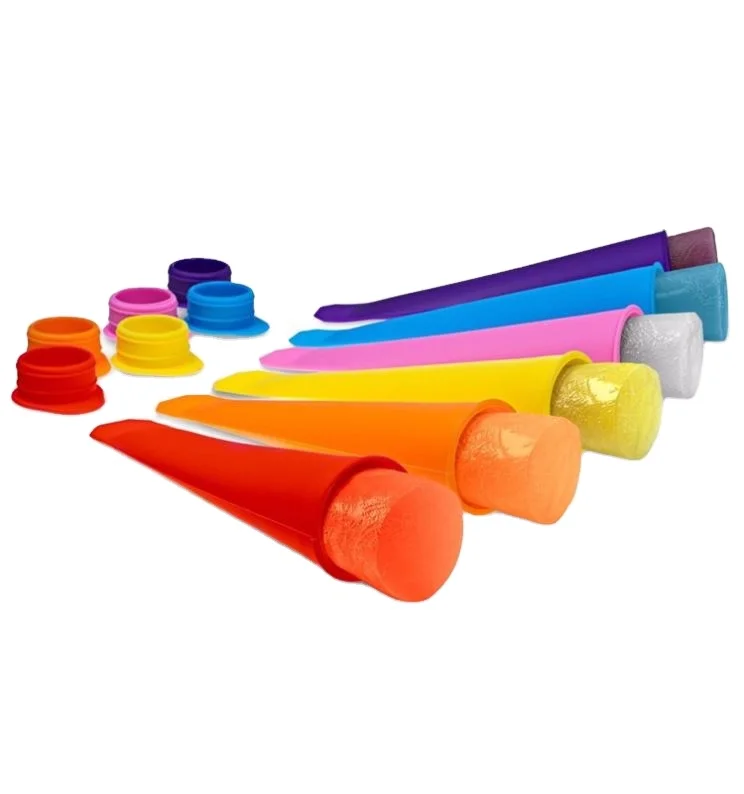 100% Eco-Friendly Bpa Free Silicone Ice Cream Stick Tube Reusable Popsicle Mold