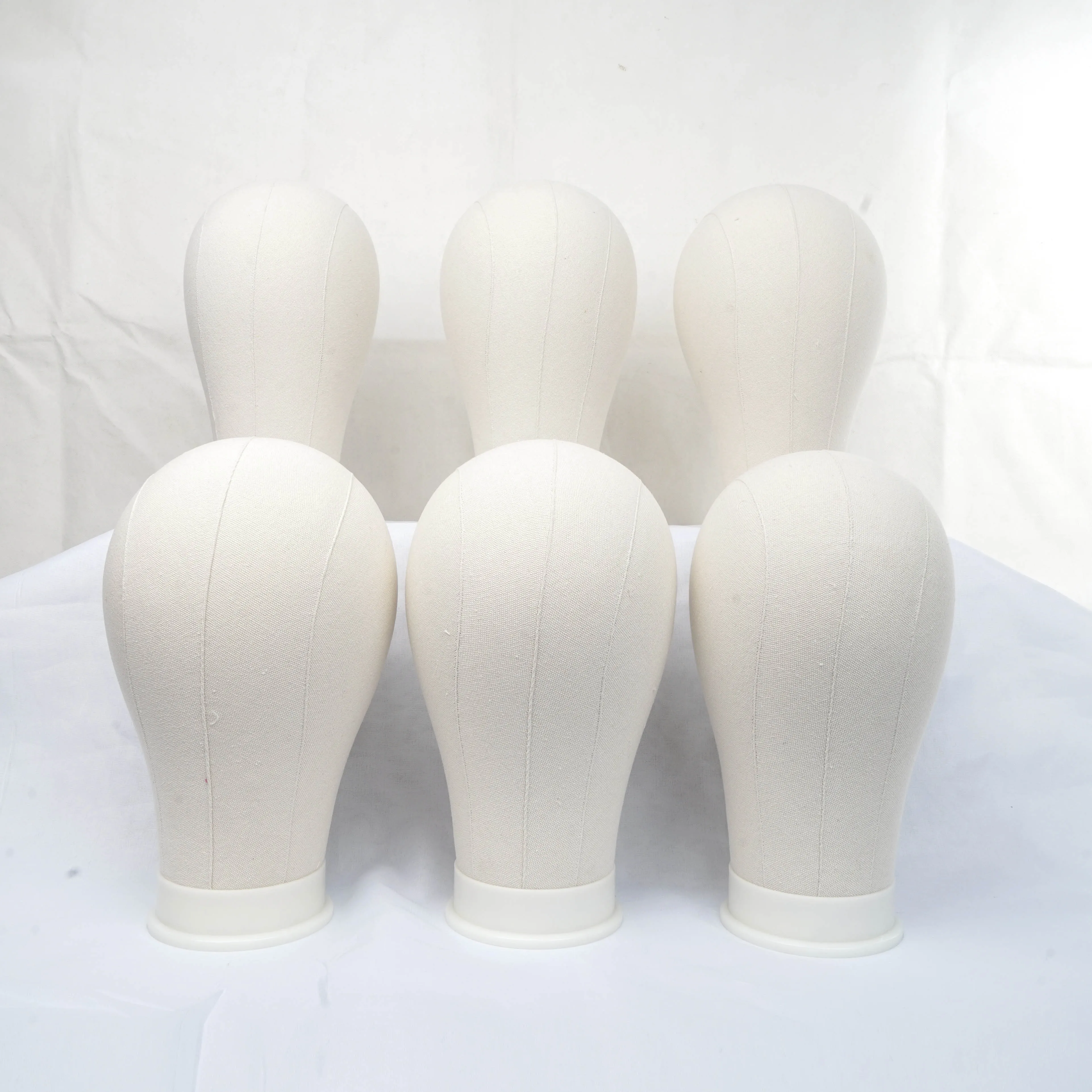 Hair Poly Canvas Block Head Mannequin Head Wig Stand For Styling Display Making Wigs
