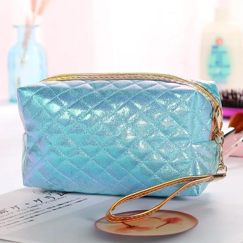 New Travel Cosmetic Bags Set Women Transparent Clear Zipper Makeup Bags Bath Wash Tote Cosmetic Case