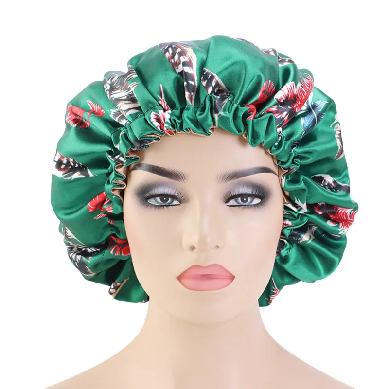 Wholesale 2pcs Couple Set Double Layer Satin Silky Printing Bonnets And Matching Designer Durag