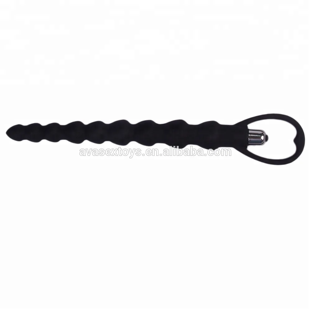 AVA Silicone Black Anal Beads for Women Adult Sex Vibration Beads for Male Masturbation Packaged