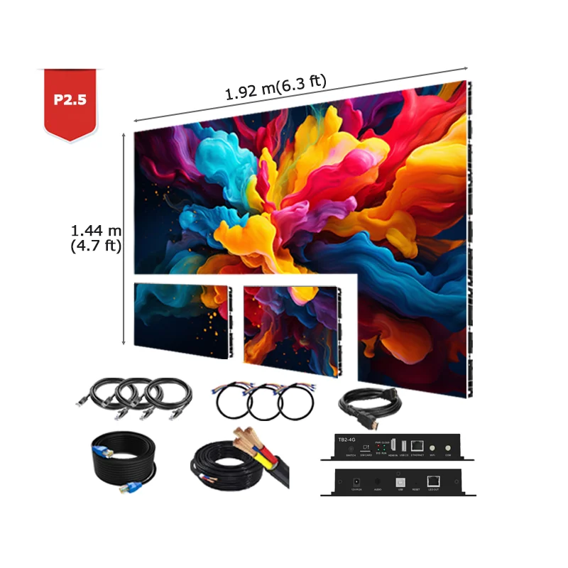 New 95 inch led screen wall 4 by 3 indoor screen hd display screen video wall P1.8 P2 P2.5 P3 led display panel for advertising