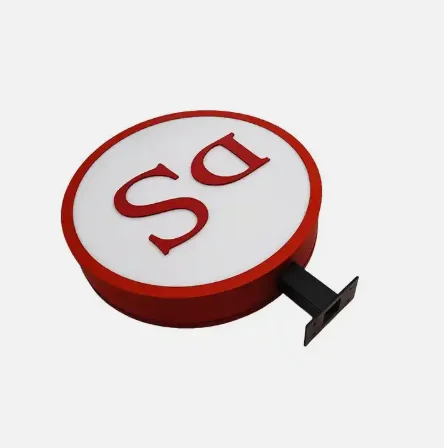 Outdoor Round Rotating Lightbox Blank Print Sign 3d Sign Circular Acrylic Led Lightbox Cafe Bar Party Signage