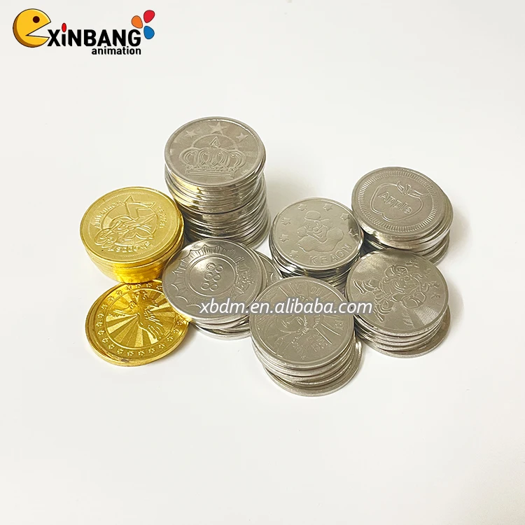 Wholesale custom arcade game machine Token Coin Metal game coin vending machine token