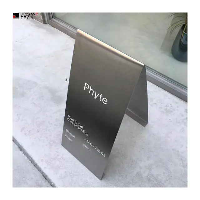Custom Stainless Steel A Frame Sign Commercial Poster Frame Advertising Signage A Frame Sign Board Pavement sidewalk sign