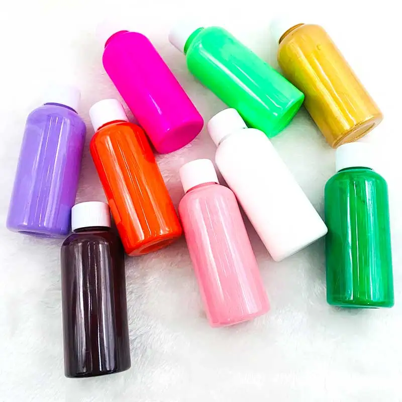 Жидкие медведи краска Amazon горячая Распродажа нетоксичные принадлежности Рисование Искусство жидкость медведи 60 мл Профессиональная DIY акриловая жидкая краска