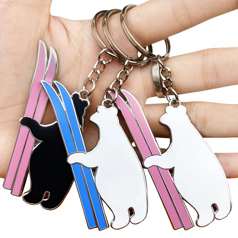 Key chain manufacturer personalized sublimation designer logo kawaii cartoon metal enamel cute anime custom keychain