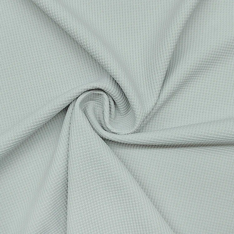 Breathable Solid Activewear Fabrics 82 Nylon 18 Spandex Material Knitted Waffle Fabric For Sale
