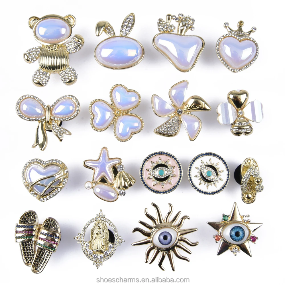 High Quality Metal Shoes Charms Big Logo Shoe Accessories Decorations For Christmas Designer Clog Sandal Pieces