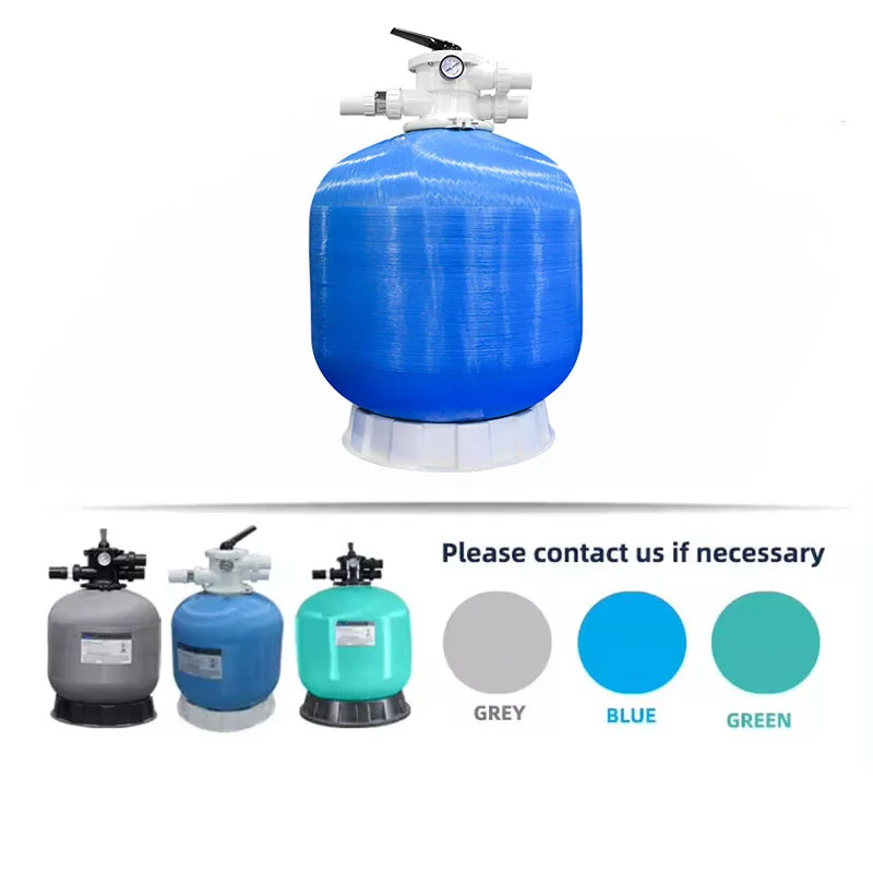 Swimming pool quartz 600mm top mount fiberglass sand filter water tank filter system sand filter and water distributor prices