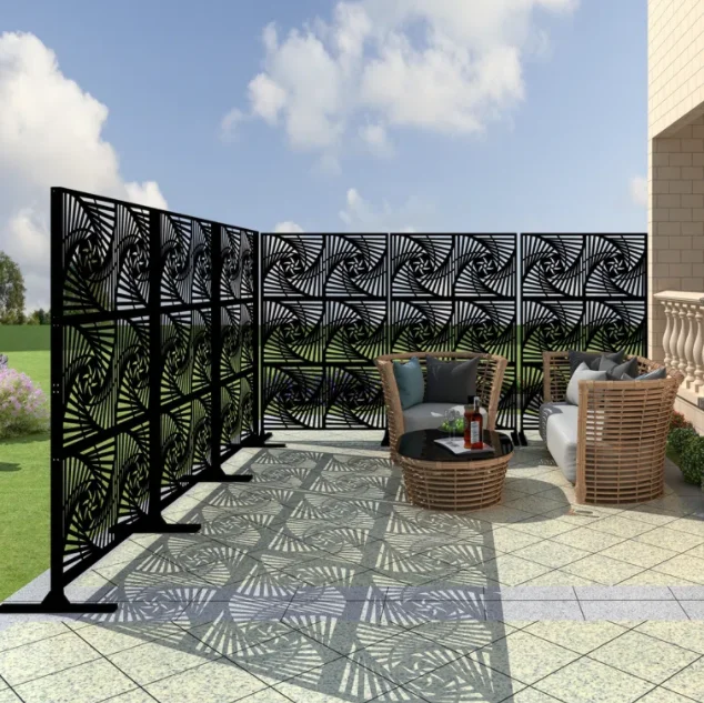 Hot sale bolt-on balcony design Laser cutting unique modern home and gardening fencing interior balcony balustrades railing