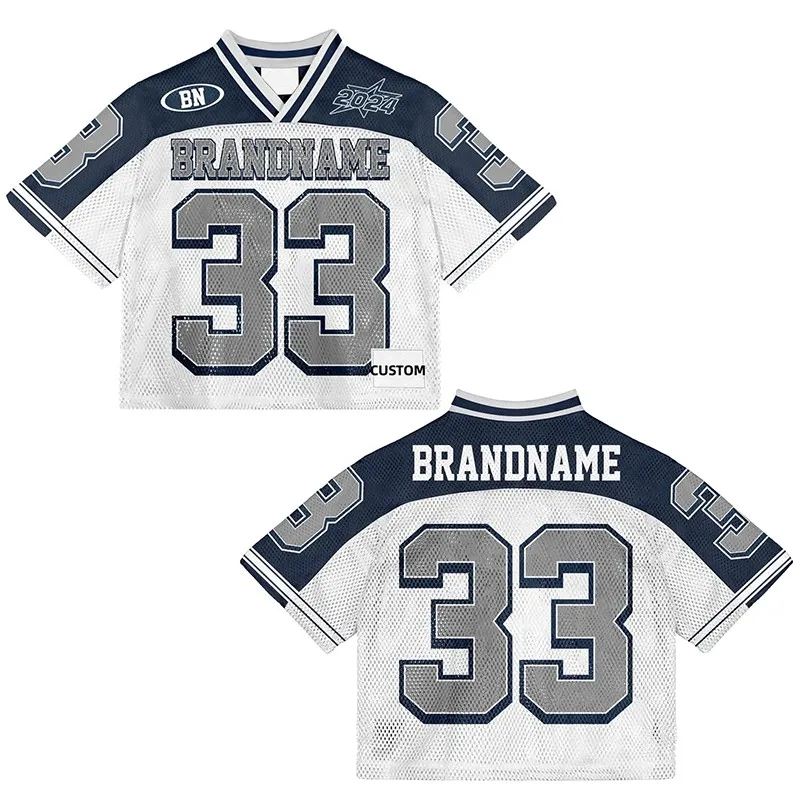 Wholesale Retro Soccer Jerseys Custom Embroidery Name Number Stitched American Football Jersey Stylish Tshirts For Men