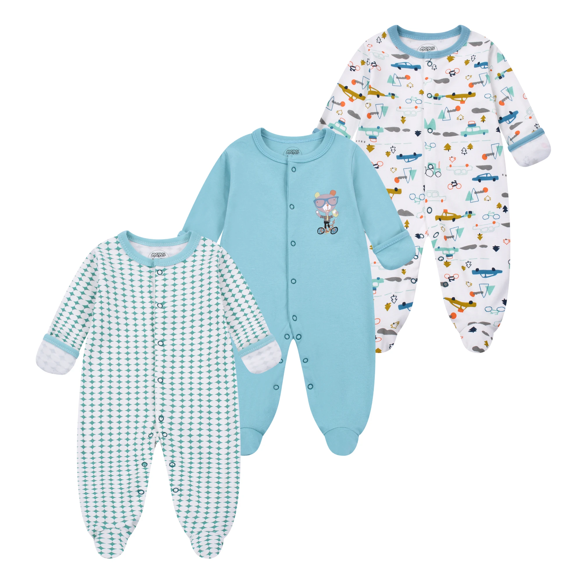 Colorland Baby Cotton Clothes Longs Sleeve Pajamas Underwear Suit Baby Newborn Gift Set mamas & papas quality