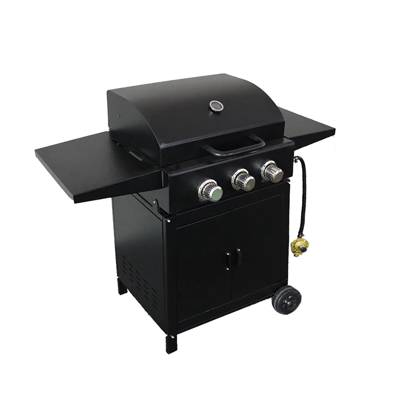 Commercial Standing Smoker Smokeless Stainless Steel Trolley Outdoor Camping Household  Propane Gas Barbecue Bbq Grill