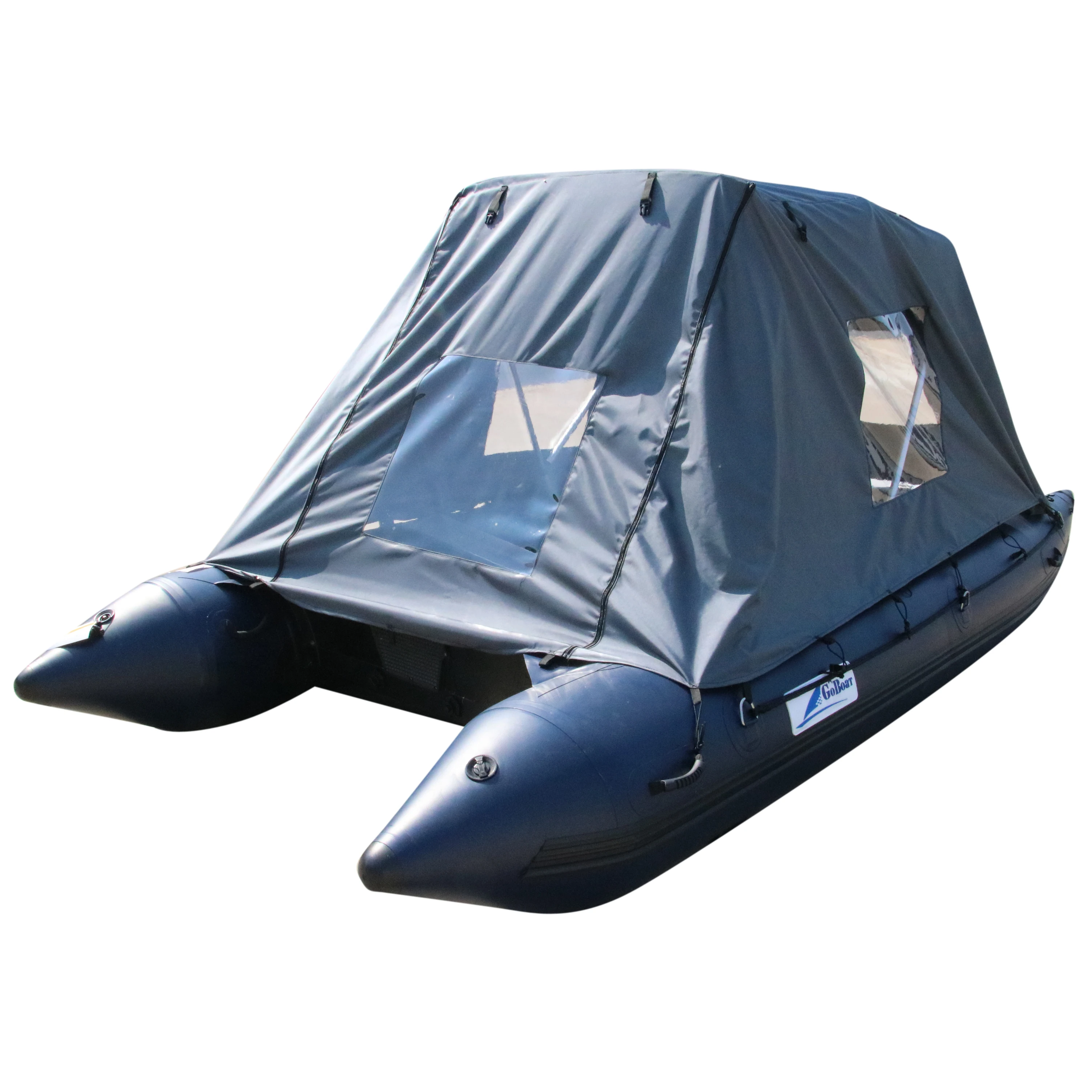 Goethe High performance low price folding Inflatable Sport Cat Catamaran Motor Boats for sale