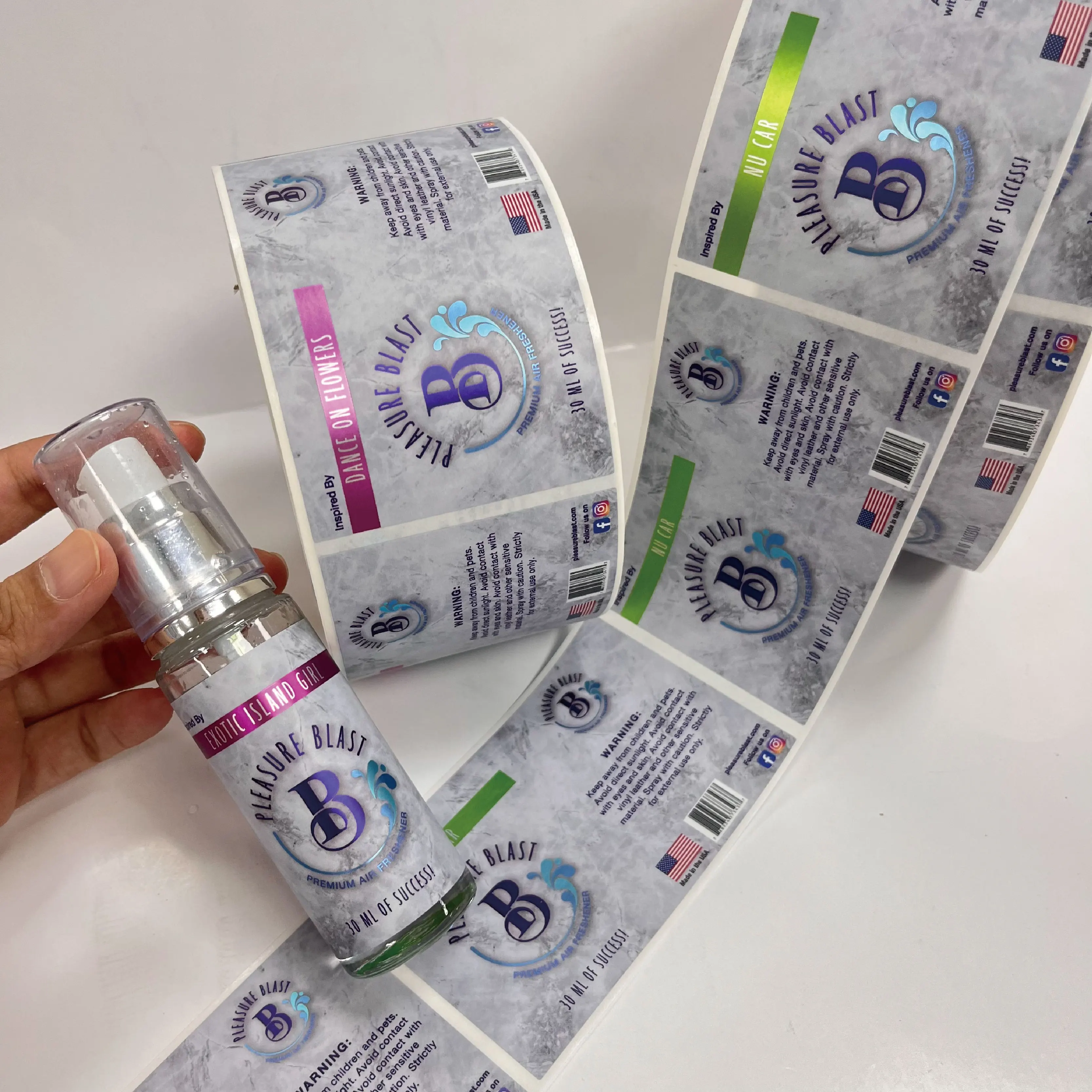 Custom Printing Adhesive Silver PP Label Essential Oil Cosmetic Label Sticker For Glass Bottle