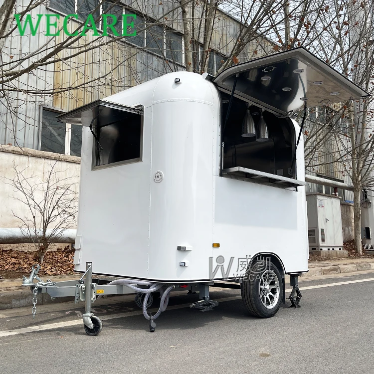 Wecare food carts and food catering trailer coffee truck mobile food trailer with full kitchen