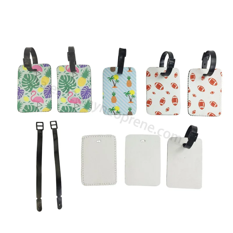 Этикетки с идентификатором для чемоданов дорожных сумок неопреновые бирки багажа сублимационные заготовки RTS