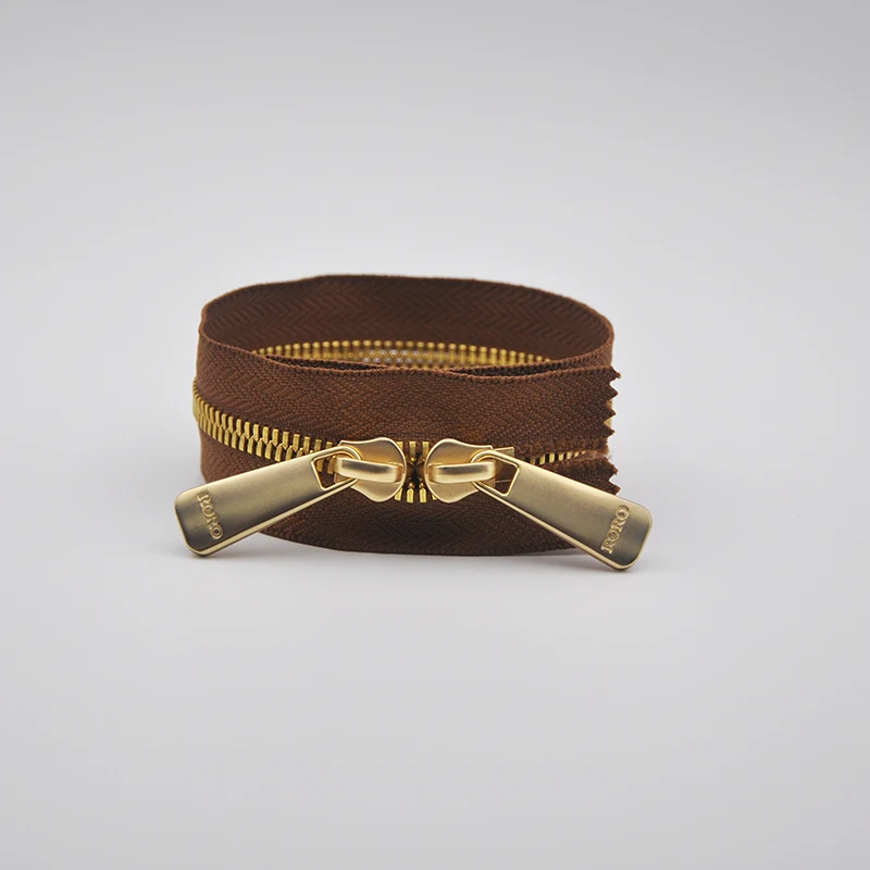 Eco-Friendly Double Open Two Piece Set Active Separating Zipper #5 #8 #10 60Cm Rose Gold Silver Tape Cosmetic Jacket Boots Women