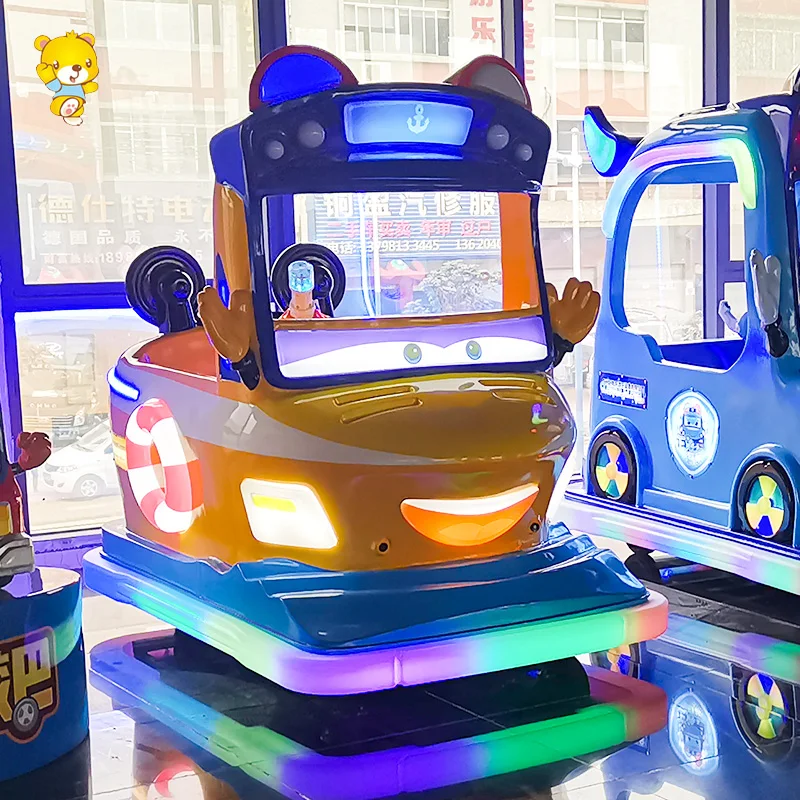 Indoor/Outdoor Amusement Park School Bus Rides with Water Rescue Captain Plastic and Fiberglass Driving Car for Home Use