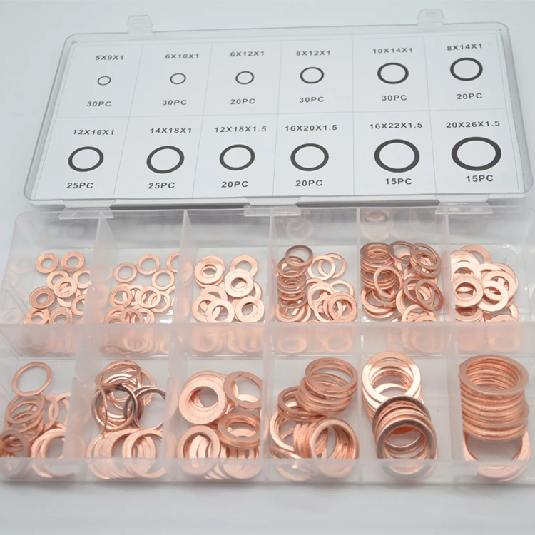 Prevent thermal expansion pure copper washer flat assortment
