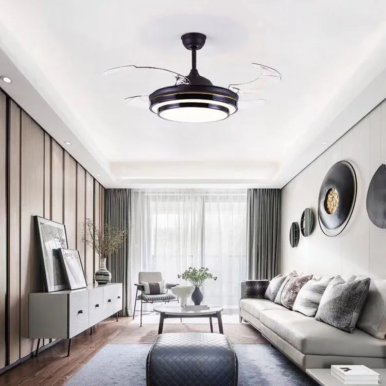 72W Super Bright Remote Control LED Smart Ceiling Fan Light For Bedroom Living Room Hotel Apartment Villa