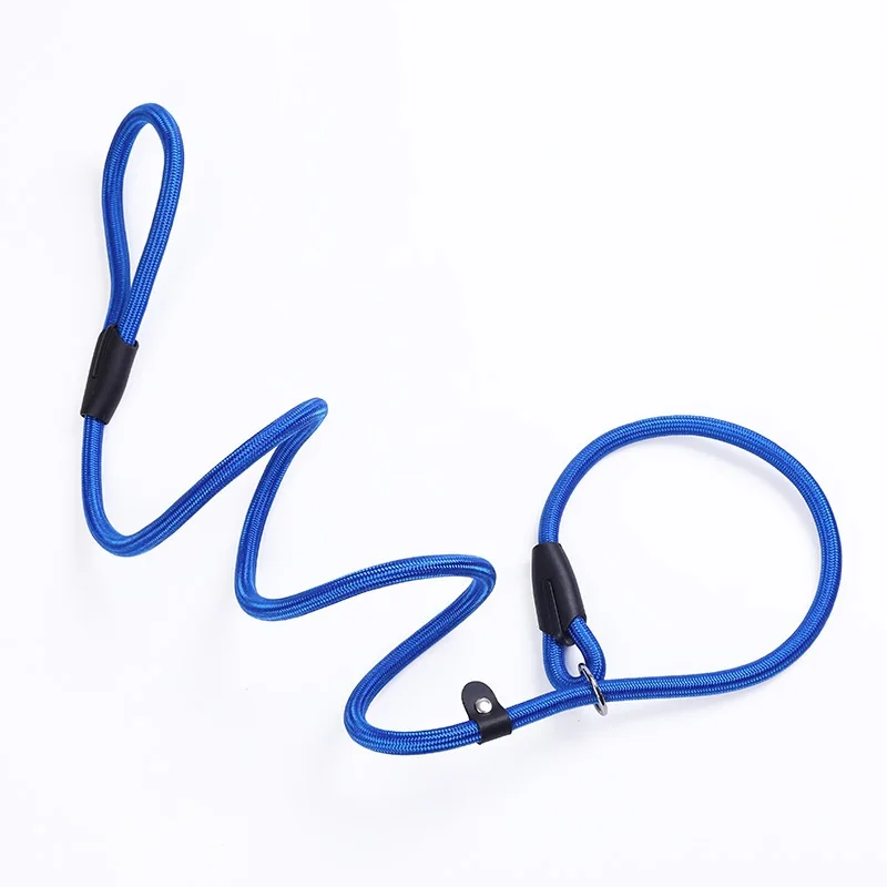 Factory Direct Soft Comfortable dog rope leash Nylon P Chain Dog Leashes Walking Training Rope Slip Dog Leash